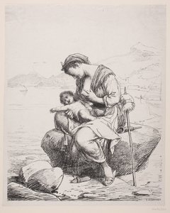 A Young Mother by F. Hendriksen