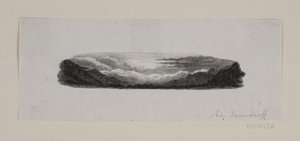 Vignet. Snow-Covered Mountains by F. Hendriksen