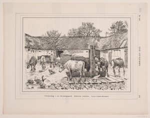 Winter Day on a Farm by F. Hendriksen