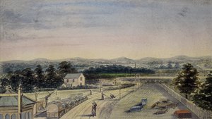 View from bridge at railway station, Lingfield, Surrey looking towards Crowhurst by F. J. P.