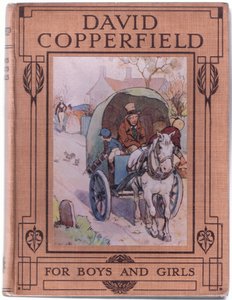 Front cover design, illustration from David Copperfield, 1914 by F. M. B. Blaikie