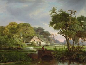 River Landscape by F. and Meyer Courtens