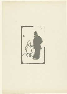 Walking Woman with Child by Hand (Promenade)