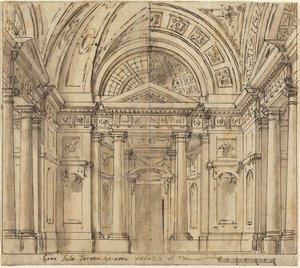 Design for Entrance to a Hall by Fabrizio Galliari