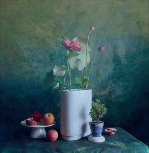 Serene Lotus Still Life