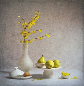 Yellow Flowers Green Pears by Fangping Zhou