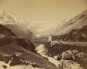 River Running Through Mountain Valley