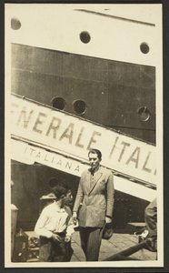 Man in Front of Ship