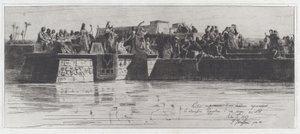 The Upper Part of a Painting Representing the Egyptian Sacrifice of a Virgin to the Nile by Federico Faruffini