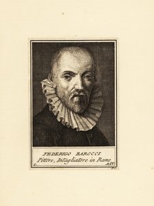 Portrait of Federico Barocci, Italian Renaissance Painter and Printmaker by Federico Fiori (after) Barocci or Baroccio