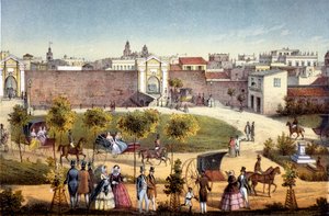 The Gates of Monseratte, Havana, Cuba by Federico Mialhe