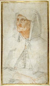 An Old Lady Seated, Half Length by Federico Zuccaro
