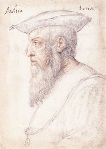 Portrait of Andrea Doria in profile to the left, wearing the order of the Golden Fleece by Federico Zuccaro