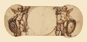 Two Child Angels, Symbolizing Patience and Industry by Federico Zuccaro