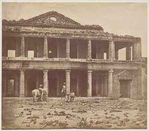 Interior of the Secundra Bagh after the Slaughter of 2,000 Rebels by the 93rd Highlanders and 4th Punjab Regiment by Felice A. Beato