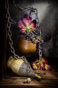 Autumn Wine Still Life