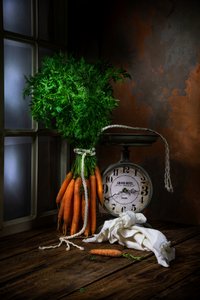 Rustic Carrots Still Life