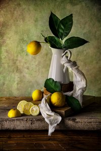 Rustic Lemon Still Life by Felice Angelino