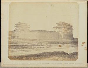 Anting Gate of Peking after the Surrender - 21st October 1860 - The British and French Troops in Possession by Felice Beato