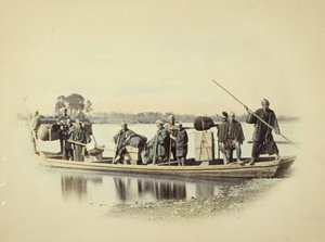Group on Boat by Felice Beato