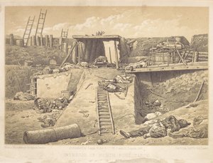 Interior of North Fort Taku, at the Angle Where the British Troops Entered