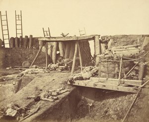 Interior of the Angle of Taku North Fort Immediately After Its Capture by Storm