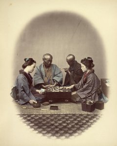 Japanese Playing Goobun by Felice Beato