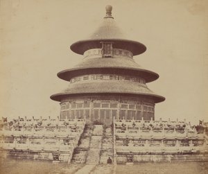 Sacred Temple of Heaven Where the Emperor Sacrifices Once a Year, in the Chinese City of Pekin, October 1860 by Felice Beato