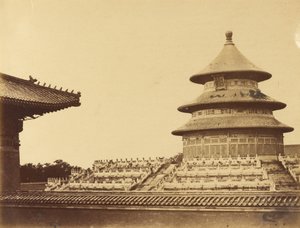 Temple of Heaven from the Place Where the Priests are Burnt in the Chinese City of Beijing. October 1860 by Felice Beato