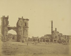 The Clock Tower in Front of the Bailee Guard Gate by Felice Beato