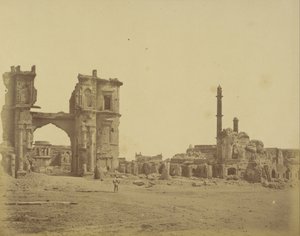 The Clock Tower in Front of the Bailee Guard Gate by Felice Beato