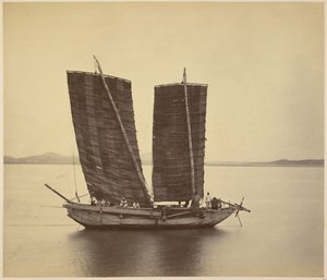 The First Korean Junk Bringing Despatches onboard the U.S.S. Colorado, Immediately on Her Casting Anchor