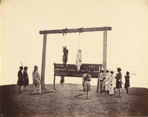 Two Sepoys of the 31st Native Infantry, Who Were Hanged at Lucknow, 1857 by Felice Beato