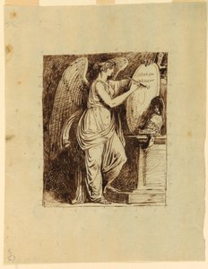 A Winged Victory Inscribing the Date 1805 on a Shield