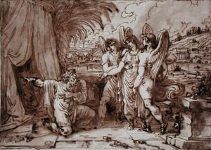 Abraham and the Angels by Felice Giani