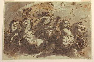 Apollo Driving the Chariot of the Sun, for the Sala di Apollo e Diana, Palazzo Bianchetti, Bologna by Felice Giani