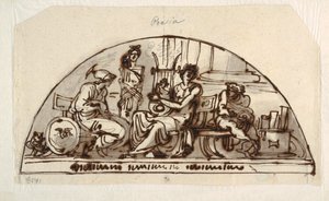 Design for a Lunette with Allegory of Poetry