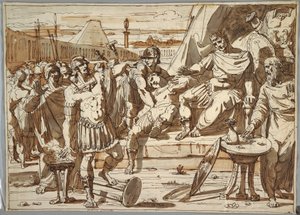 Caius Mucius Scaevola and Porsena, 1800–1820 by Felice Giani