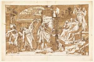 Hades; Persephone in the Underworld (Offering to Proserpine), ca. 1820 by Felice Giani