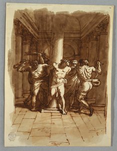 Sketchbook Page: Flagellation of Christ, 1810–15 by Felice Giani