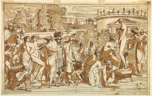 Drawing, Worship of Venus in a Classical Landscape, ca. 1820 by Felice Giani