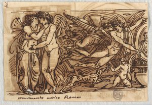 Frieze with Psyche and Love by Felice Giani