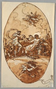 Hebe Offering a Drink to Zeus by Felice Giani