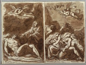 Lamentation over the Body by Felice Giani