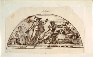 Lunette with Allegory of Architecture by Felice Giani