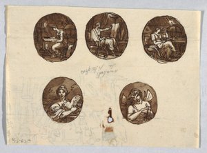 Project for Painted Medallions by Felice Giani