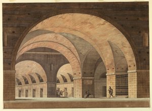 Stage Design, Prison Interior by Felice Giani
