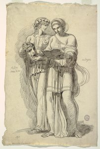 Thalia, Muse of Comedy and Calliope, Muse of Epic Poetry by Felice Giani