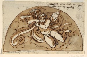 Winter, Lunette for Ceiling of Sala Ottagonale, Palazzo Milzetti, Faenza by Felice Giani