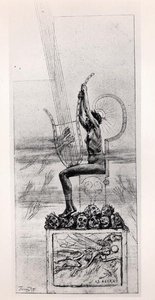 The Great Lyre, Frontispiece of Poems by Stephane Mallarme by Félicien Rops